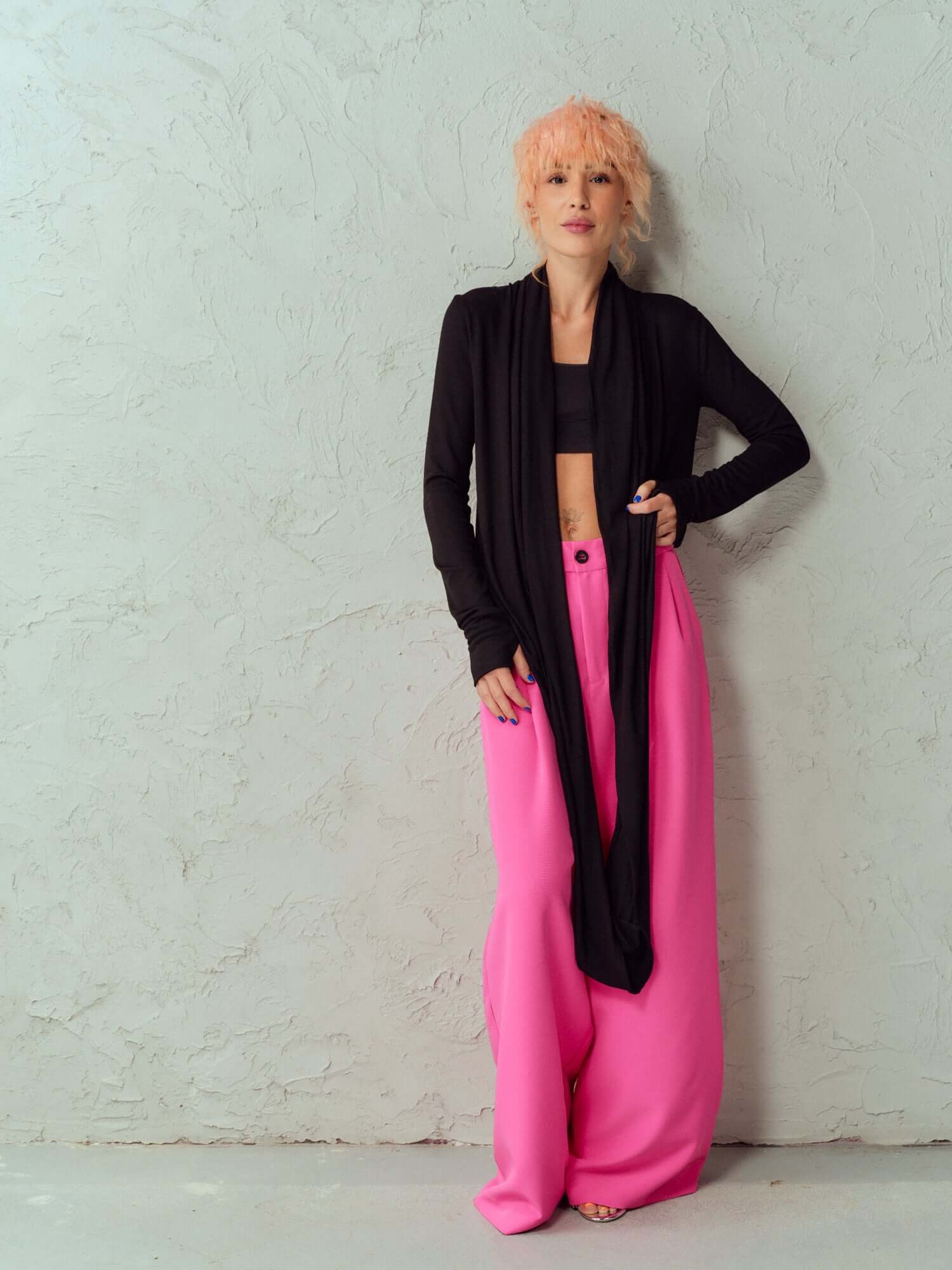 Pink Mid-Rise Wide-Leg Pants - Image 4