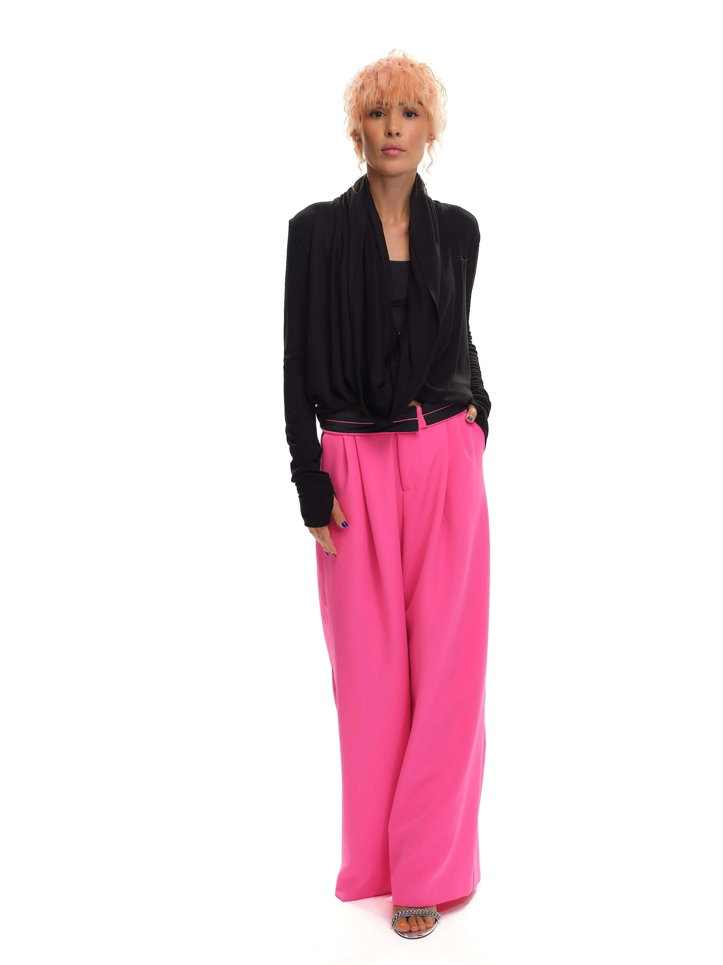 Pink Mid-Rise Wide-Leg Pants - Image 5