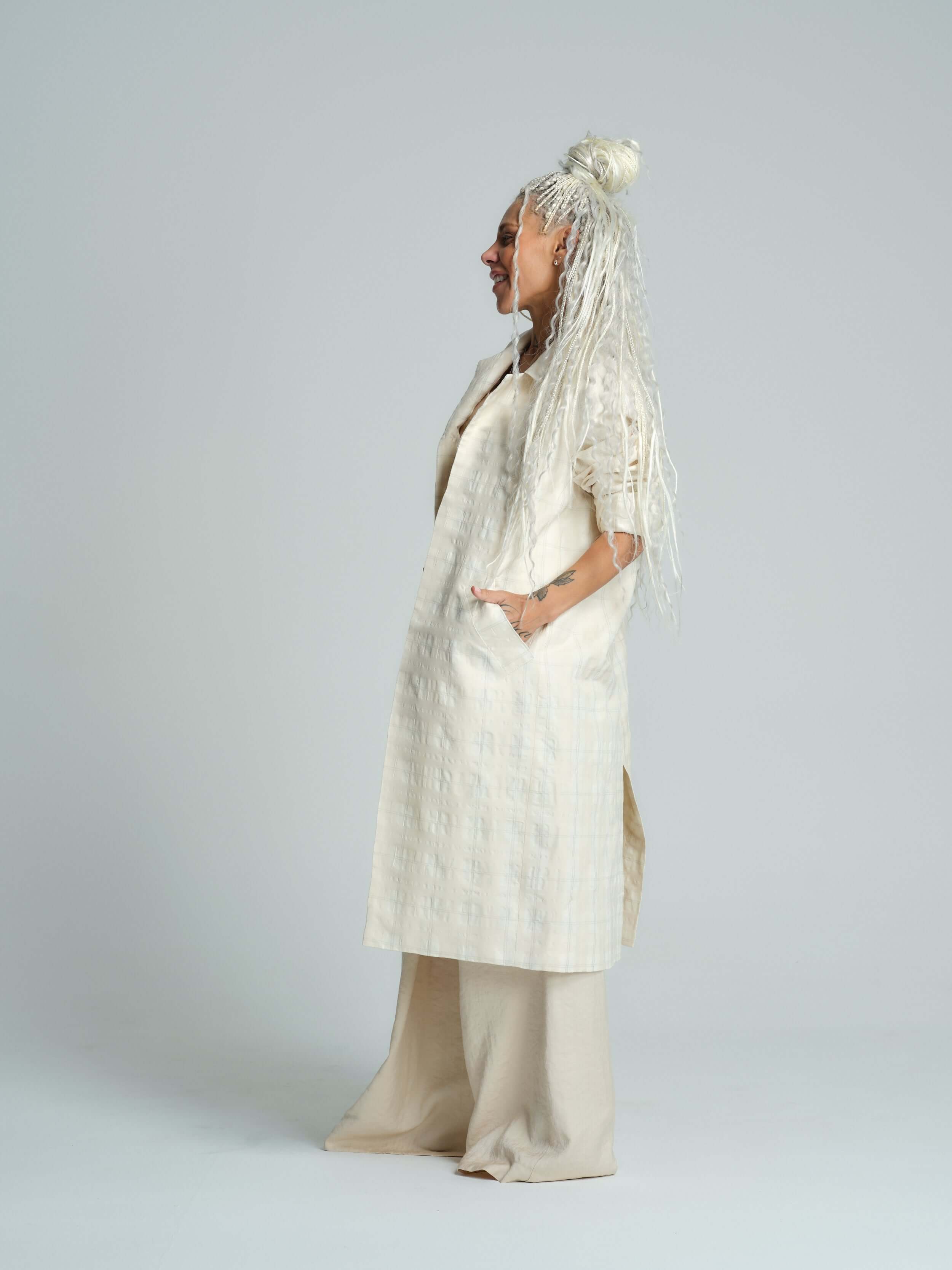 Plaid Linen-Blend Jacket - Image 11