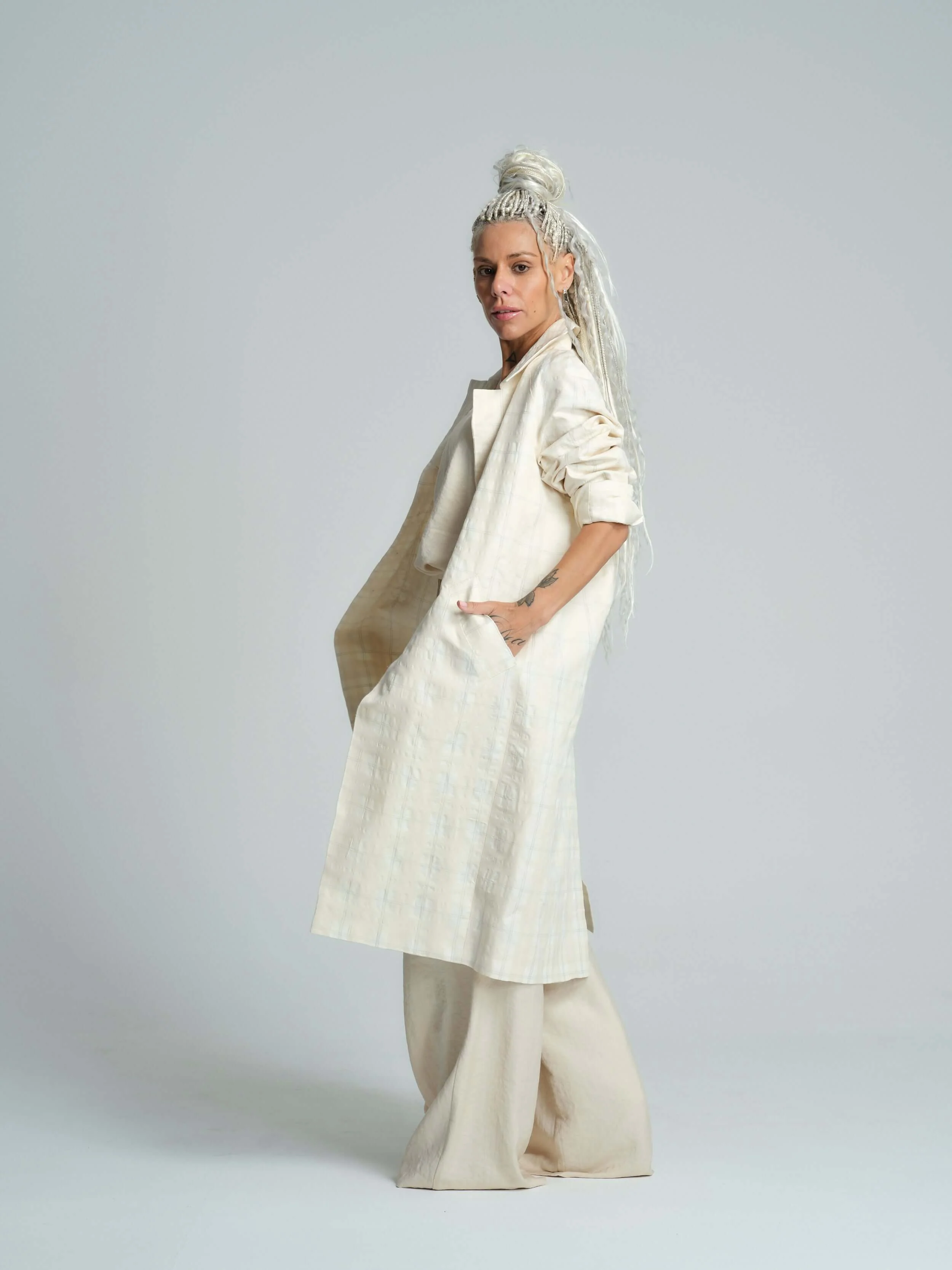 Plaid Linen-Blend Jacket - Image 12