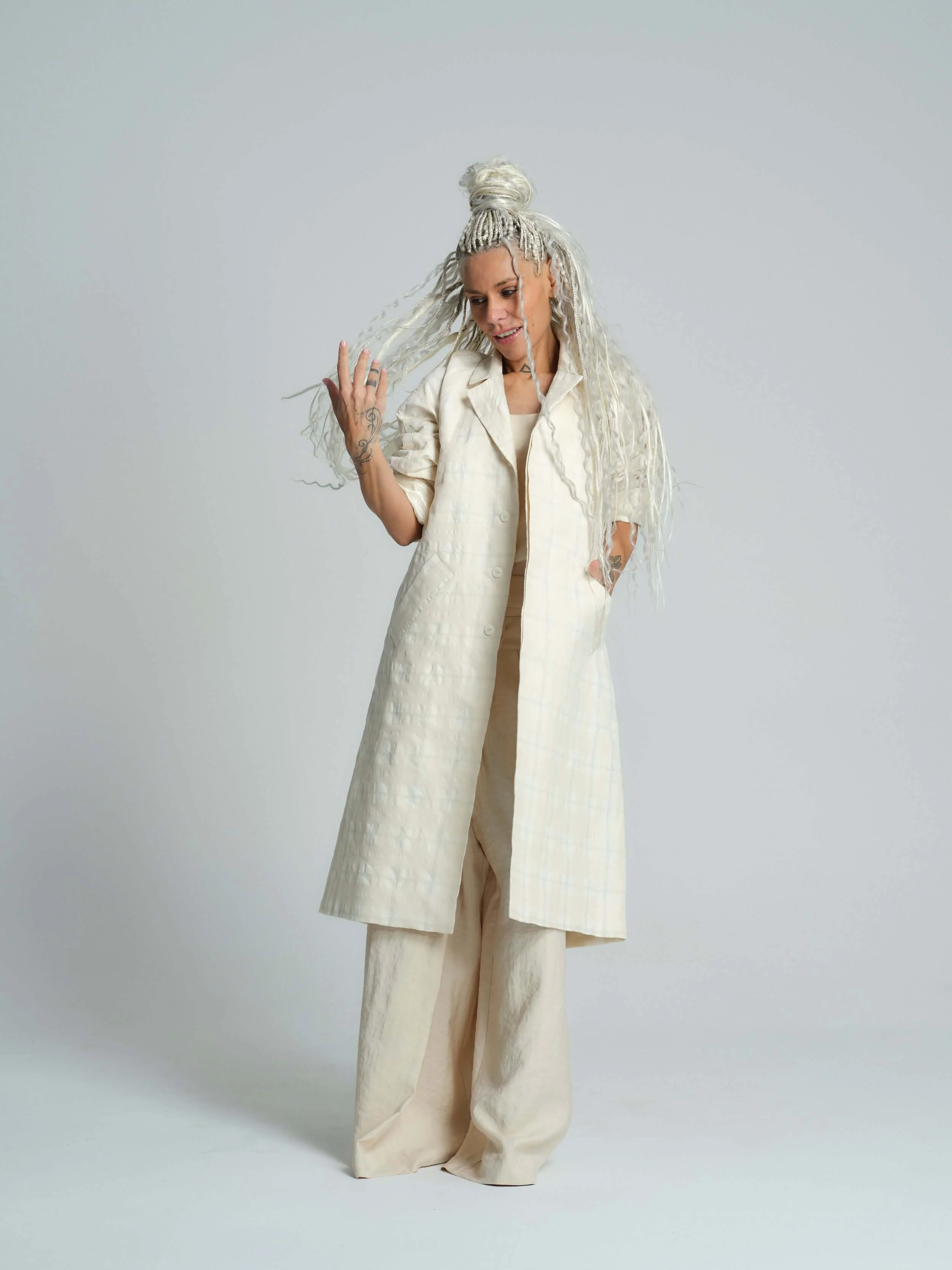 Plaid Linen-Blend Jacket - Image 4