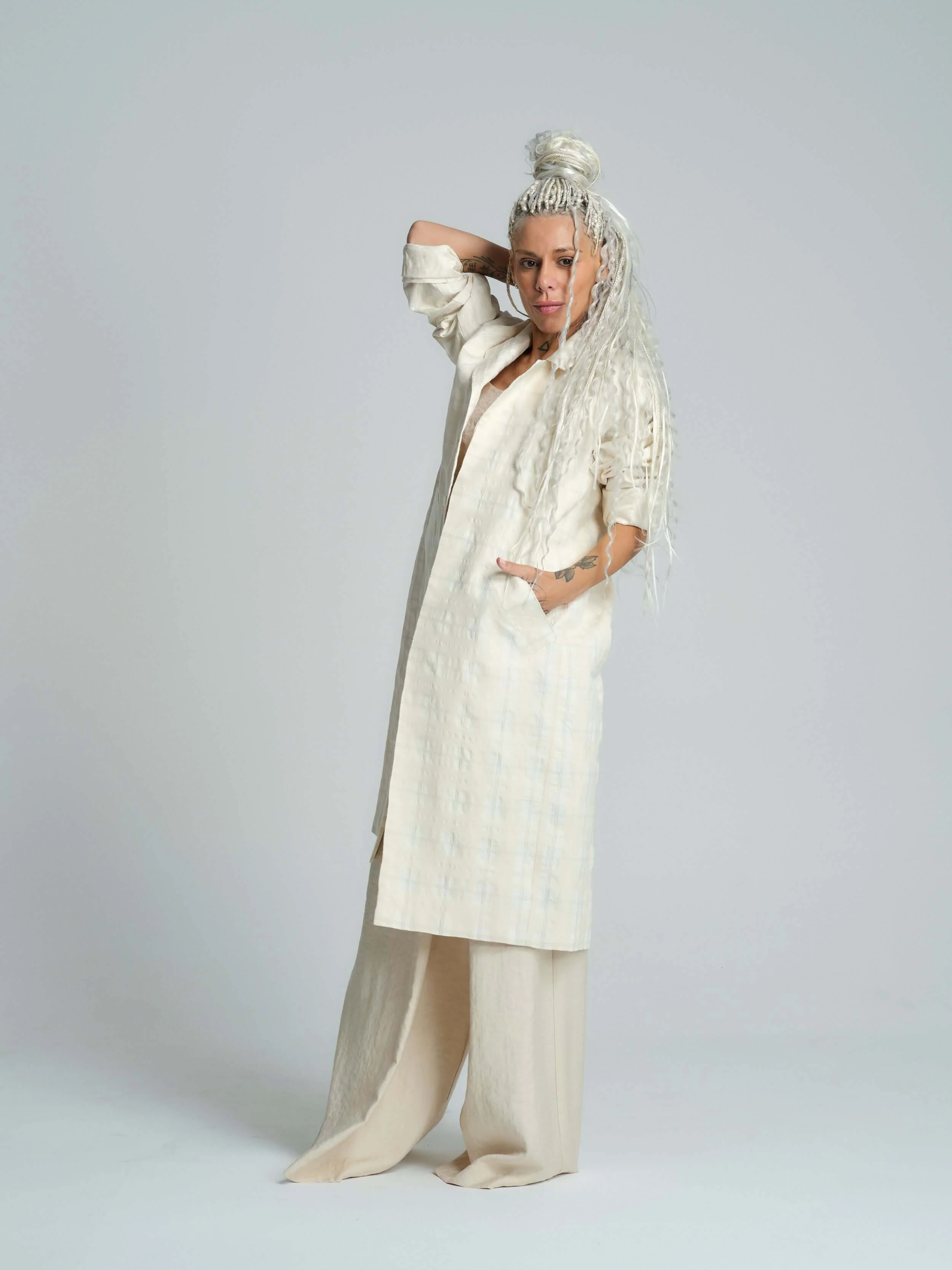 Plaid Linen-Blend Jacket - Image 5