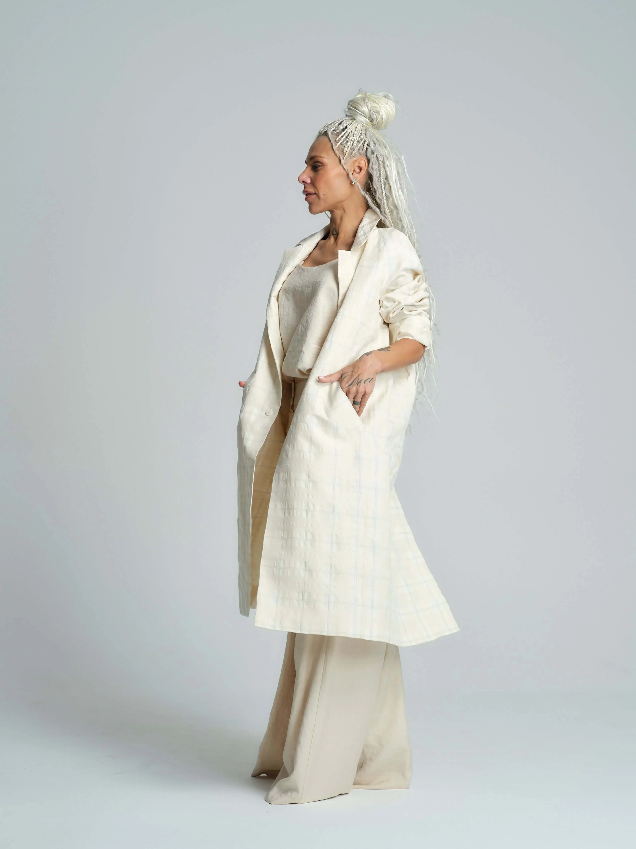 Plaid Linen-Blend Jacket - Image 6