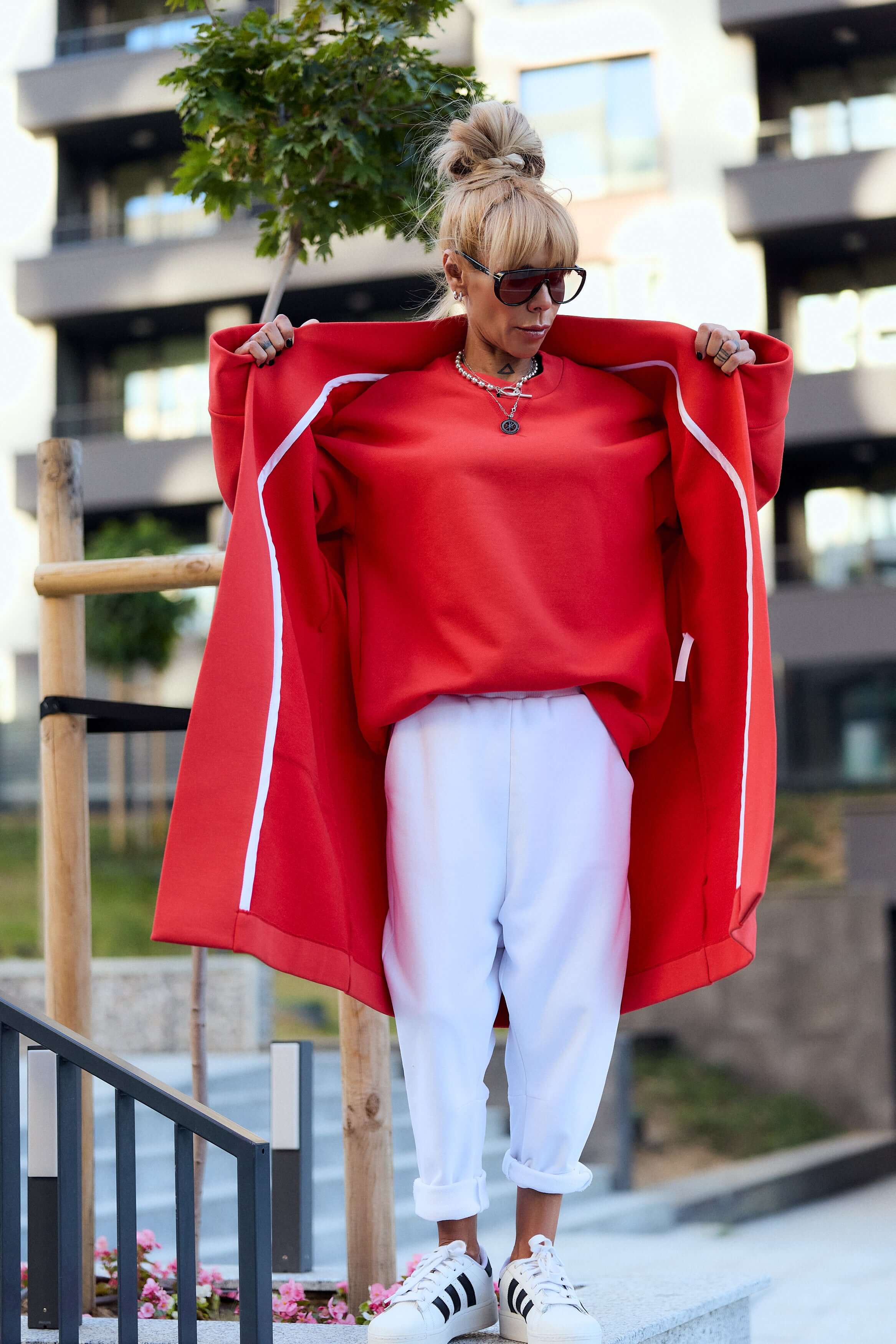 Red oversized coat - Image 3