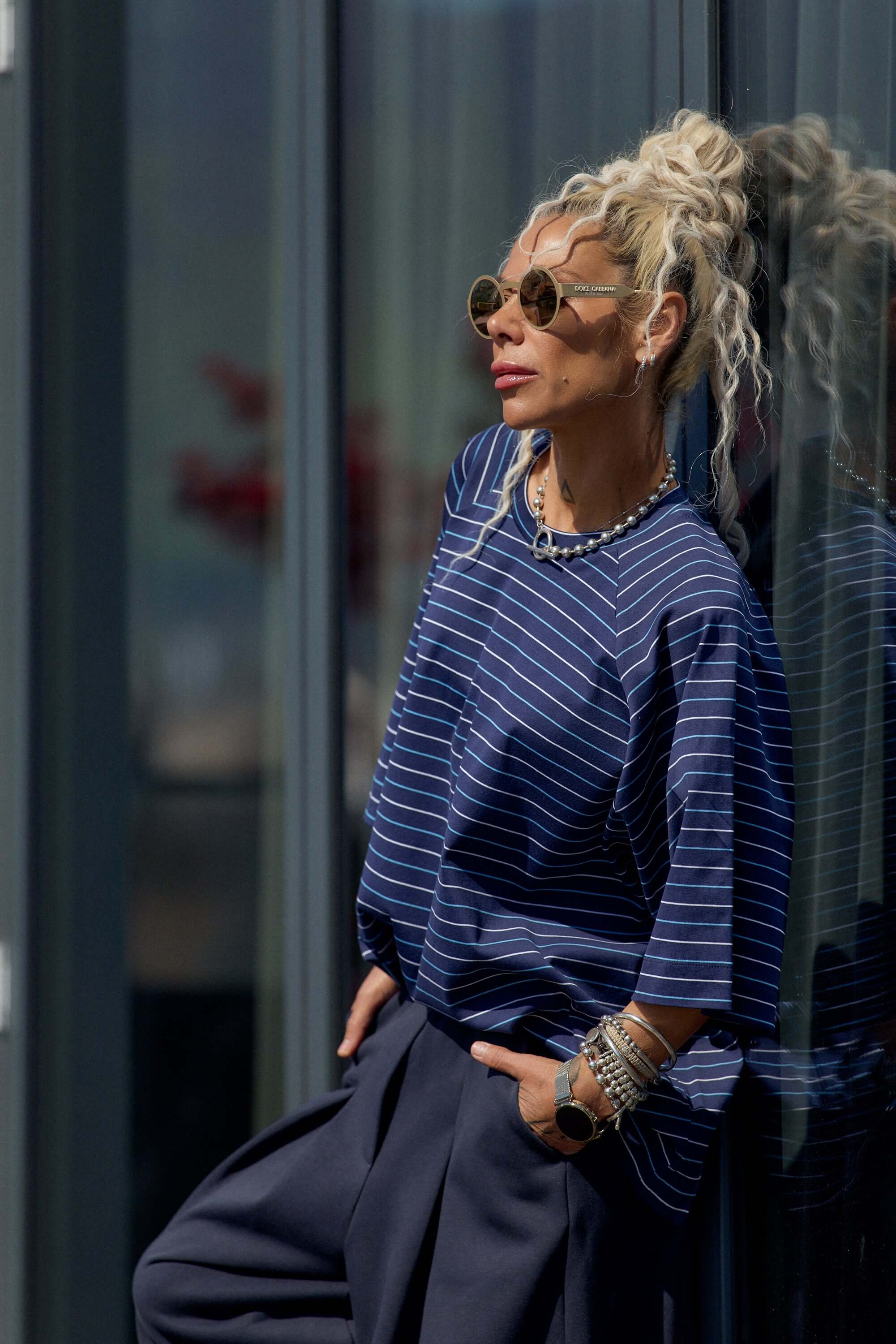 Oversized Striped T-Shirt - Image 6