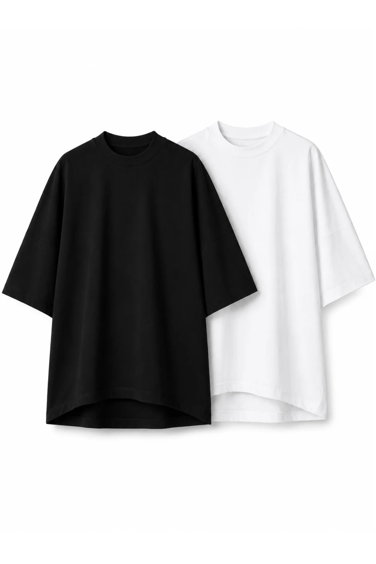 Oversized Essential T-Shirt Set – Black & White