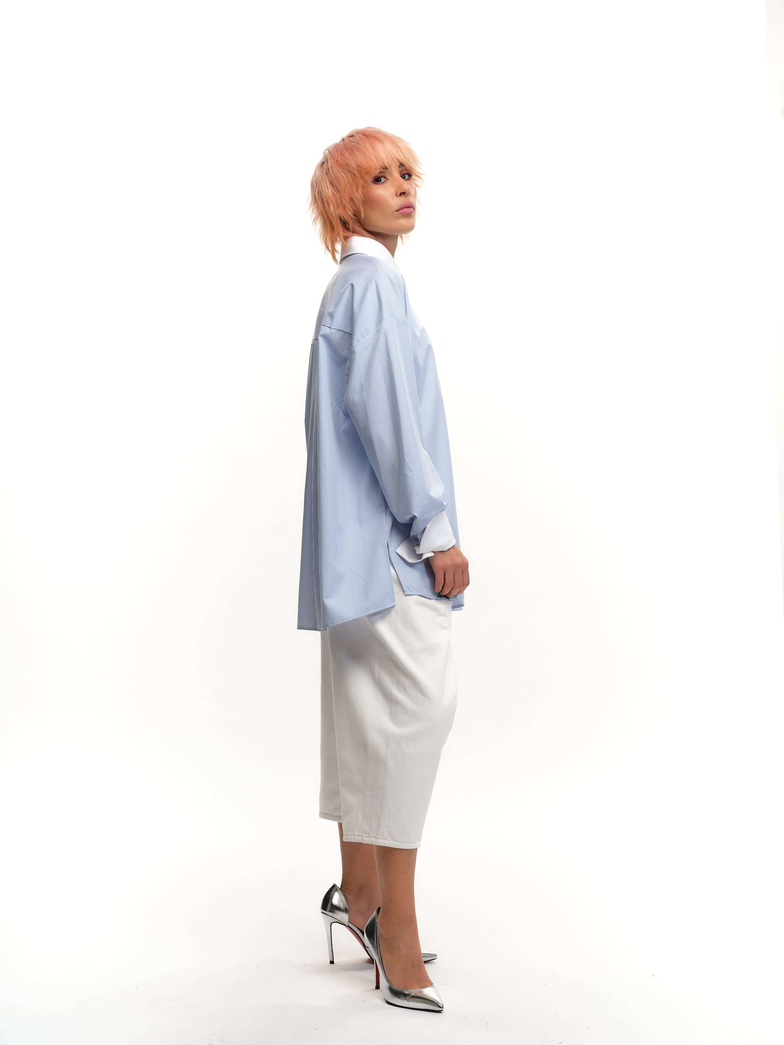 Striped Color-Block Shirt - Image 3