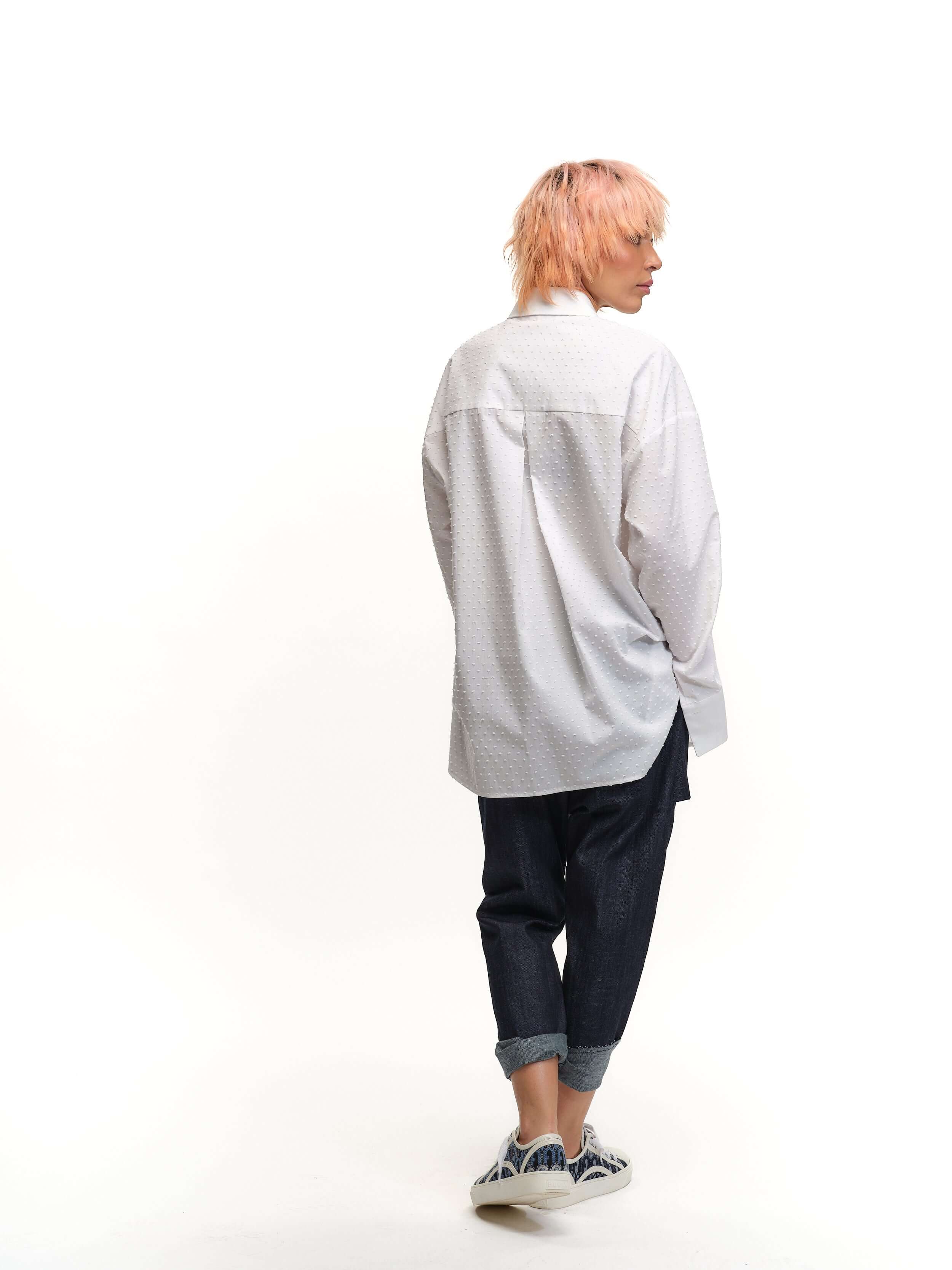 Swiss-Dot Button-Down Shirt - Image 5