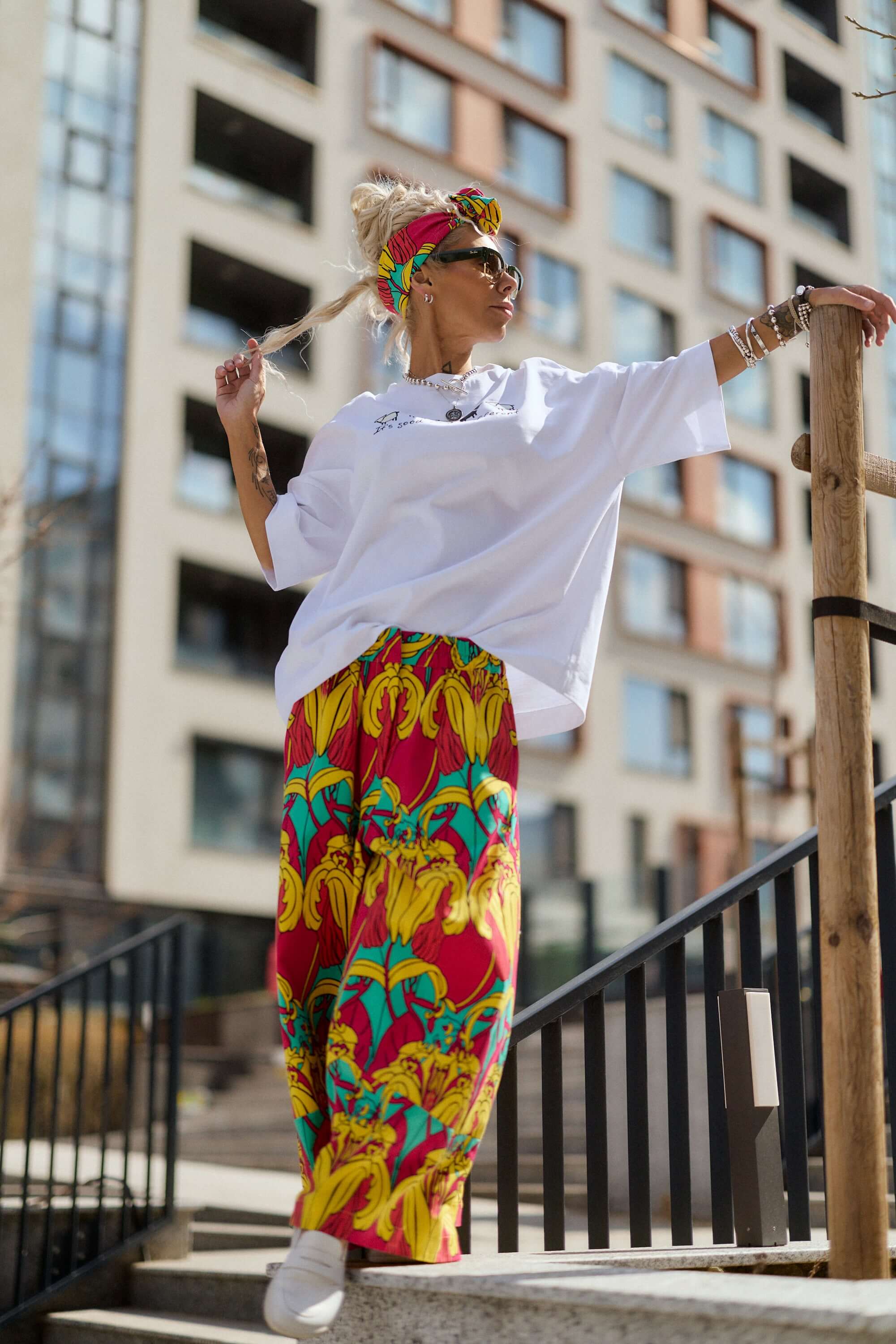 Wide-Leg Printed Pants - Image 5