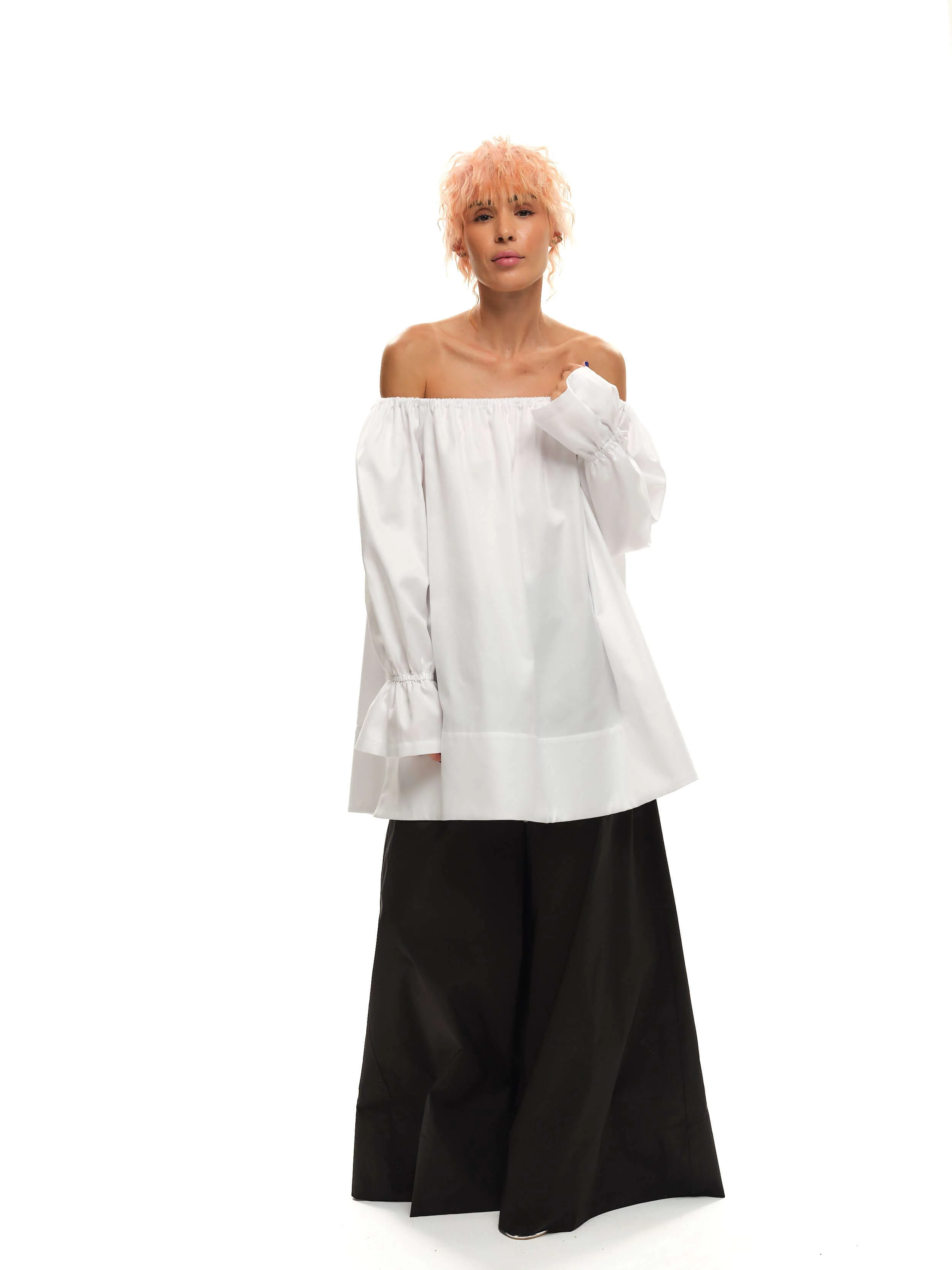 White Off-The-Shoulder Top - Image 3