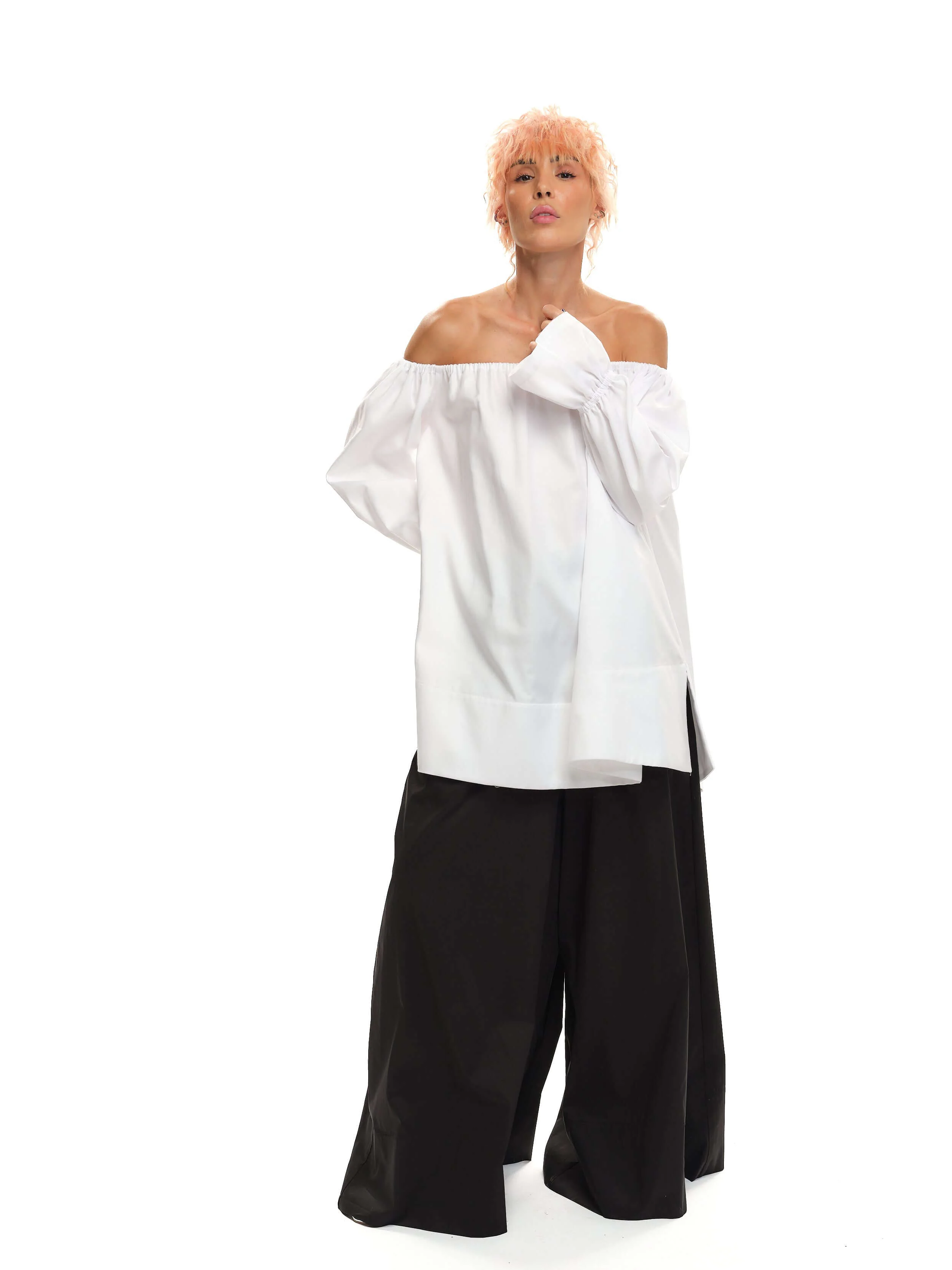 White Off-The-Shoulder Top - Image 4