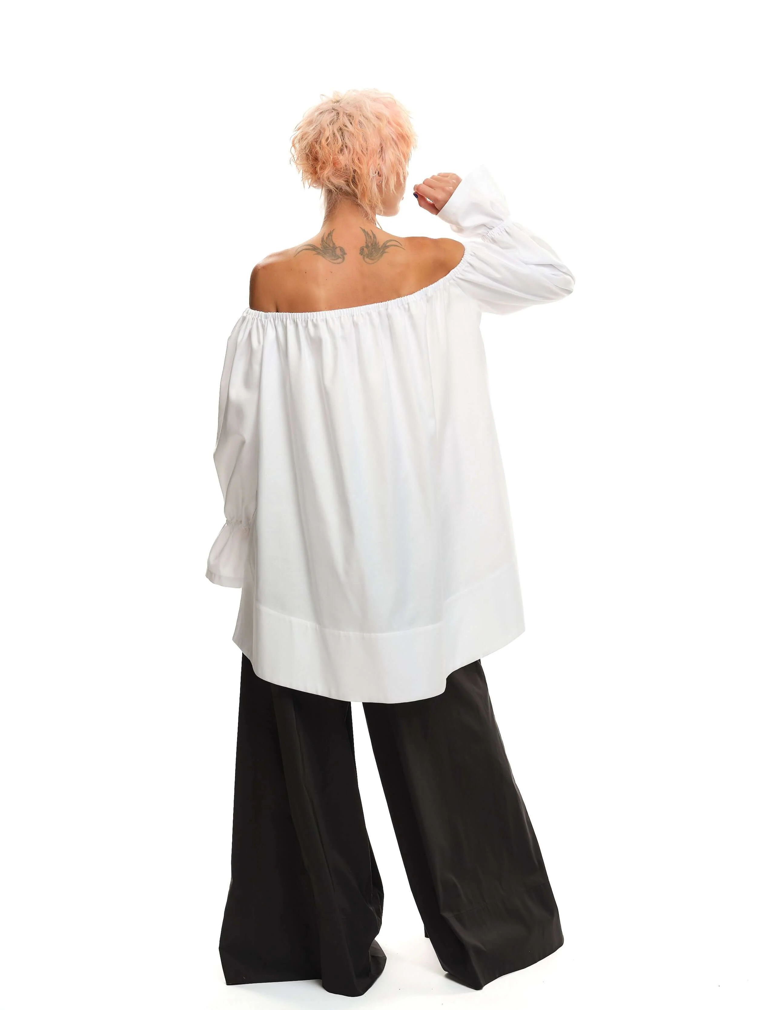 White Off-The-Shoulder Top - Image 6