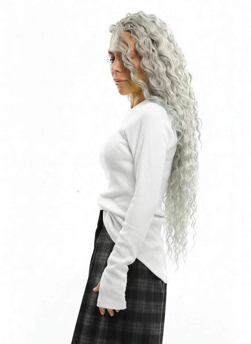White Rib-Knit Top - Image 2
