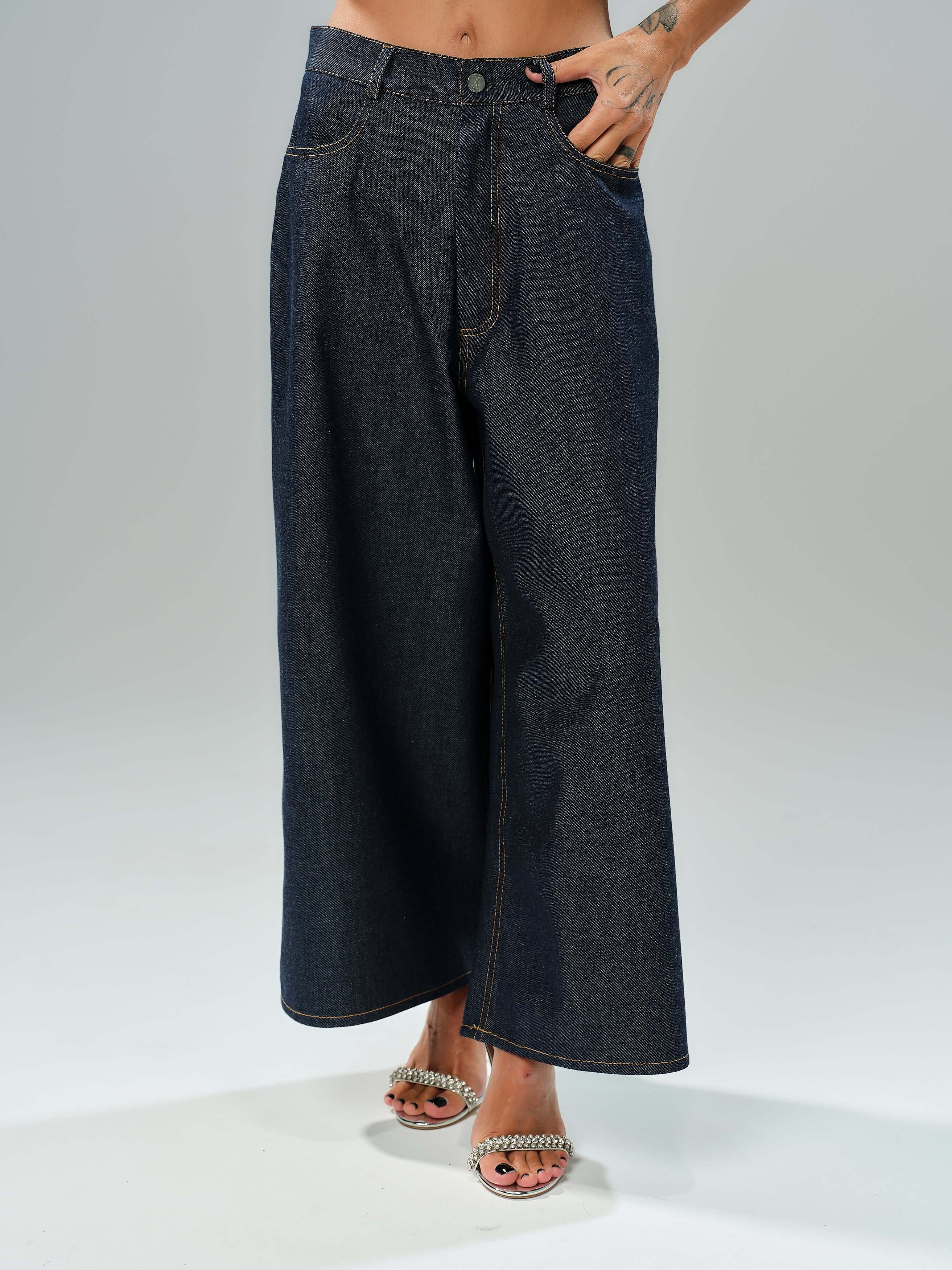 Wide-leg Denim Jeans - Image 7