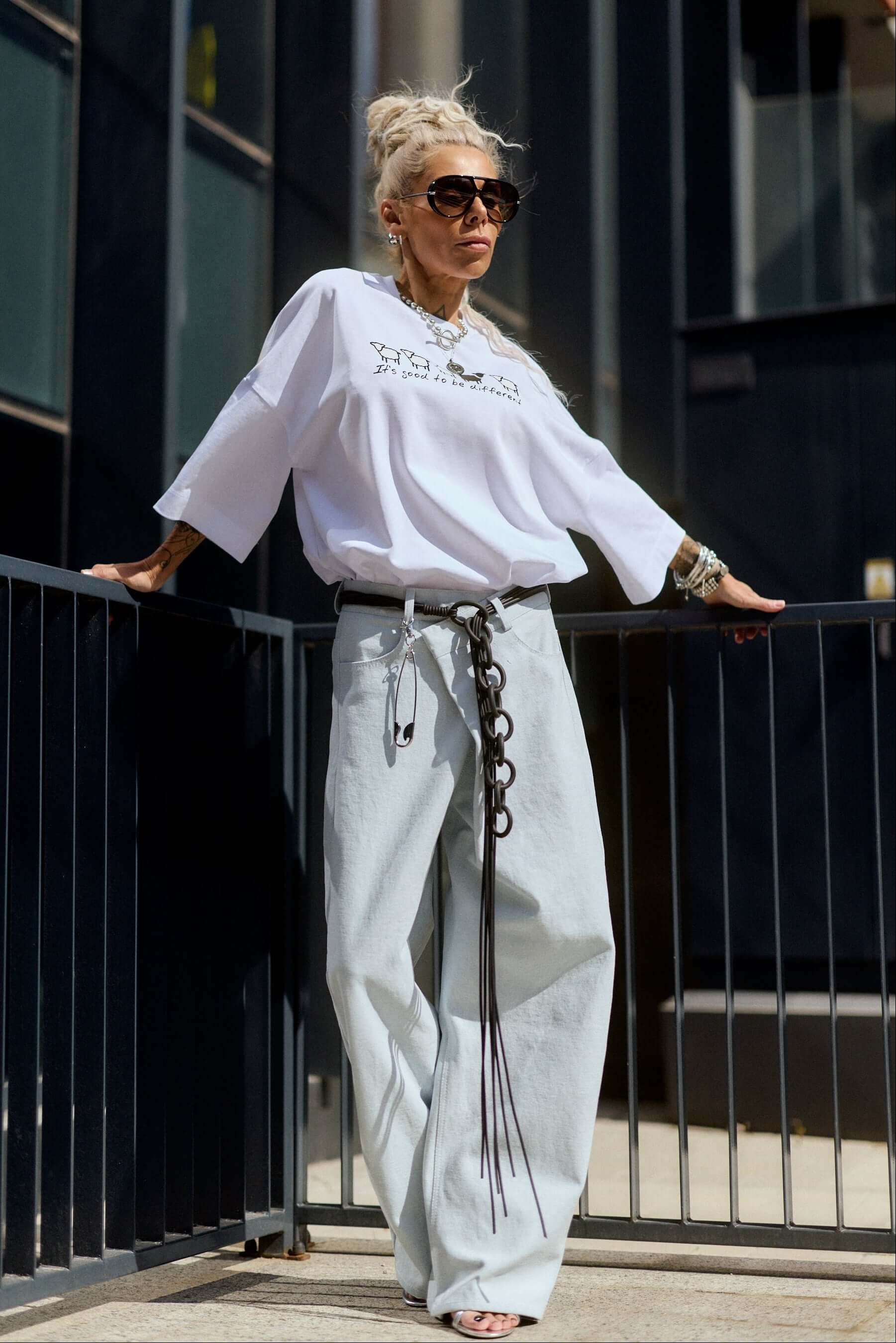 Wide-Leg Denim Pants - Image 8
