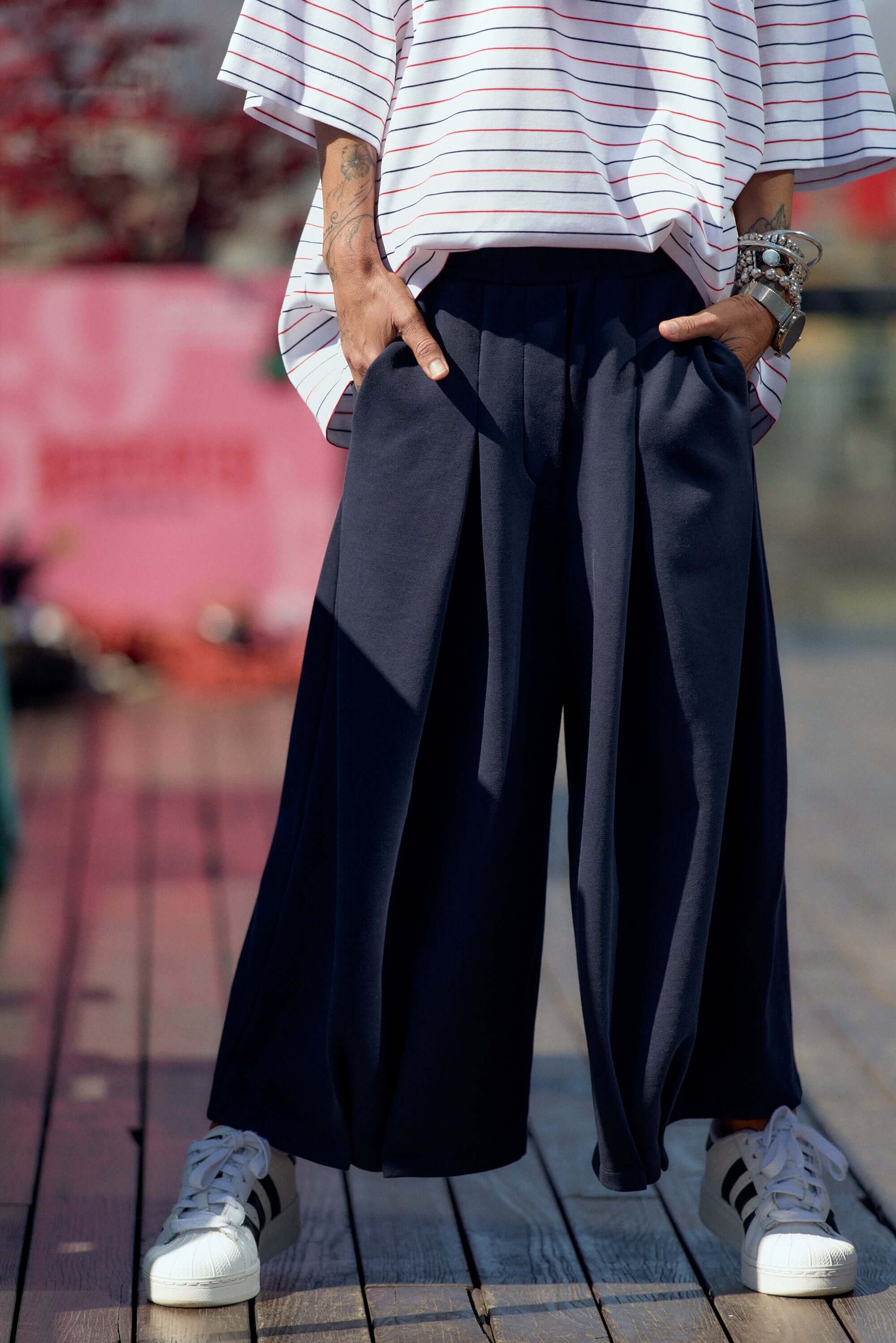 Wide-Leg Relaxed Trousers - Image 2