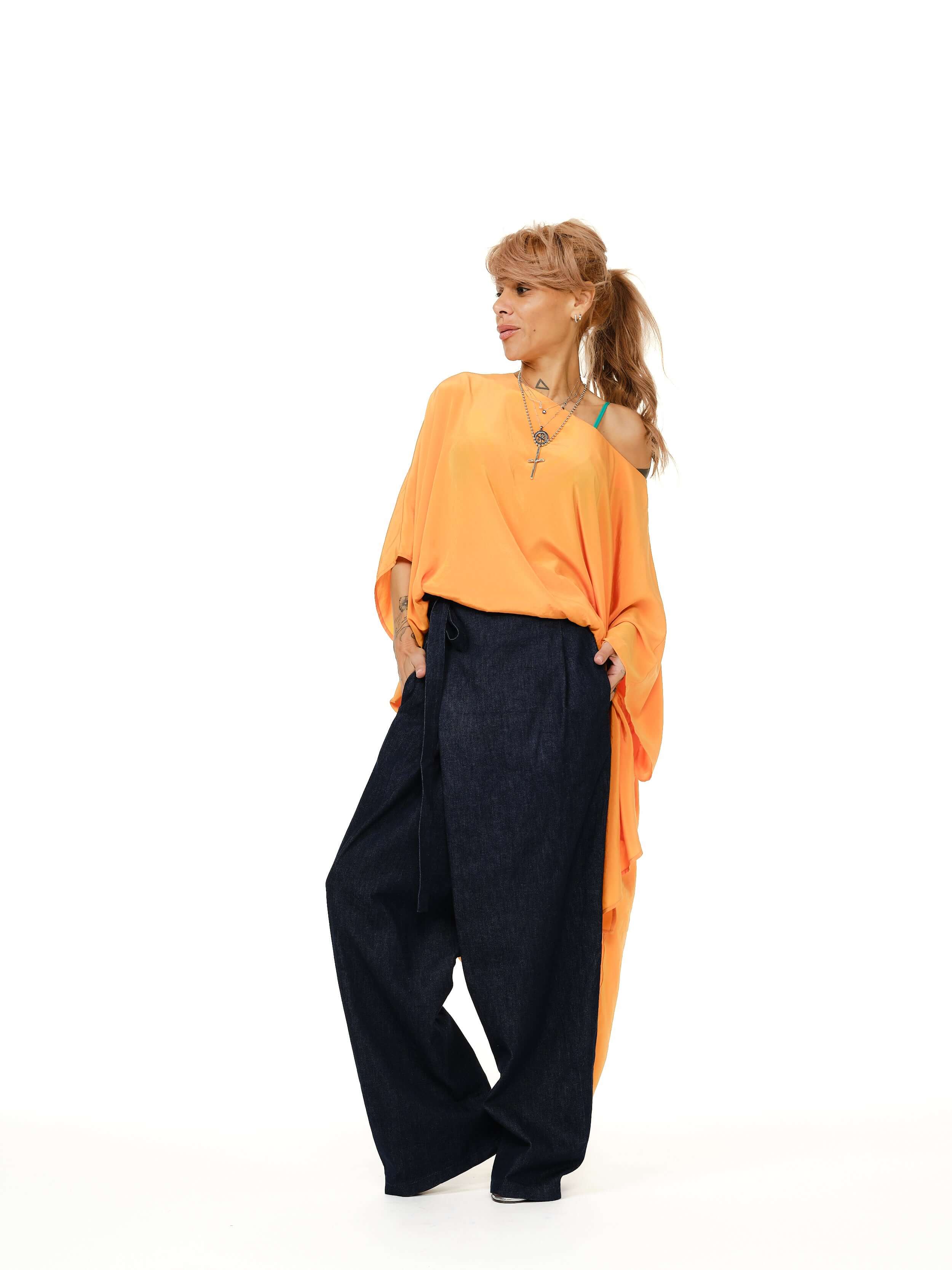 Wrap-Front Wide-Leg Jeans - Image 4