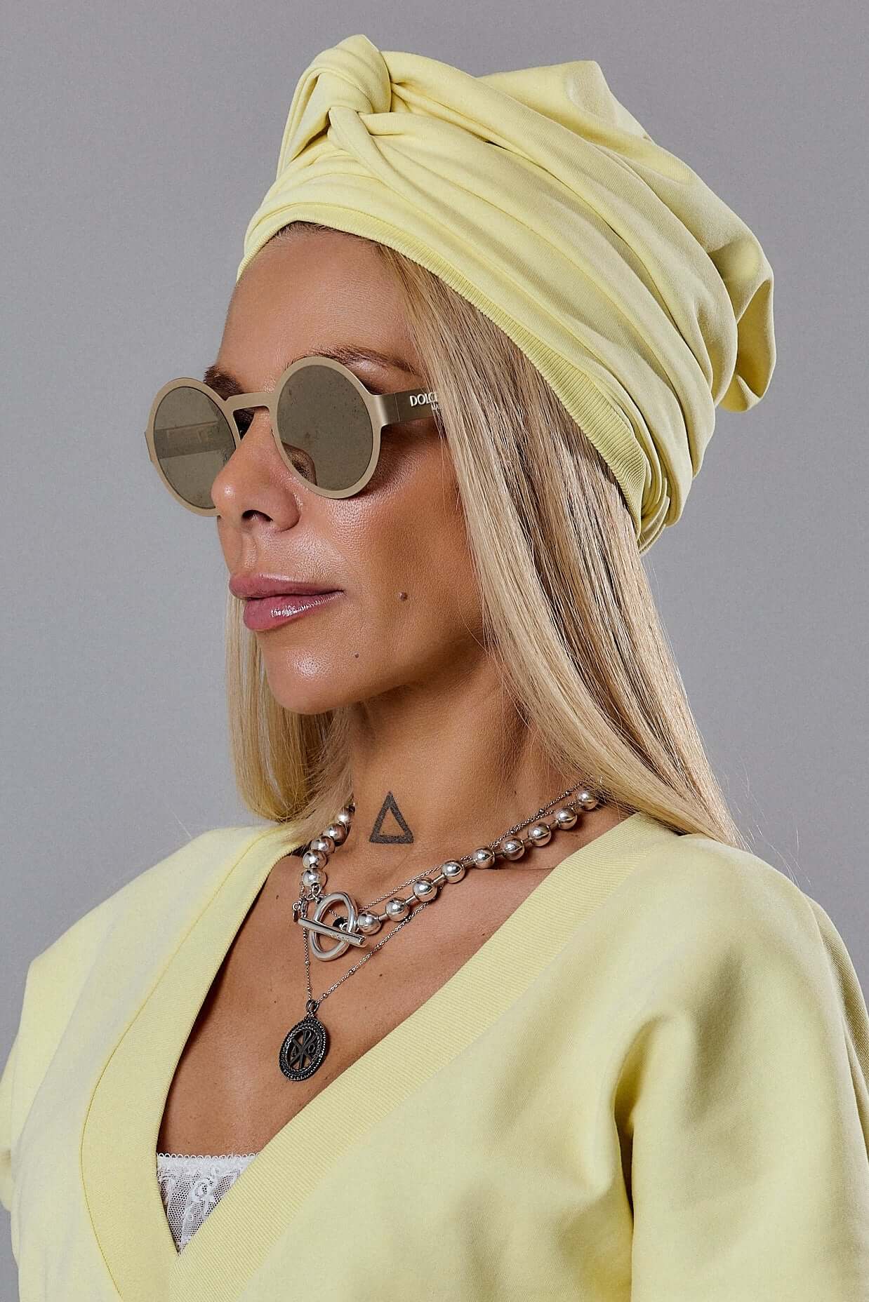 Yellow Turban Hat - Image 3